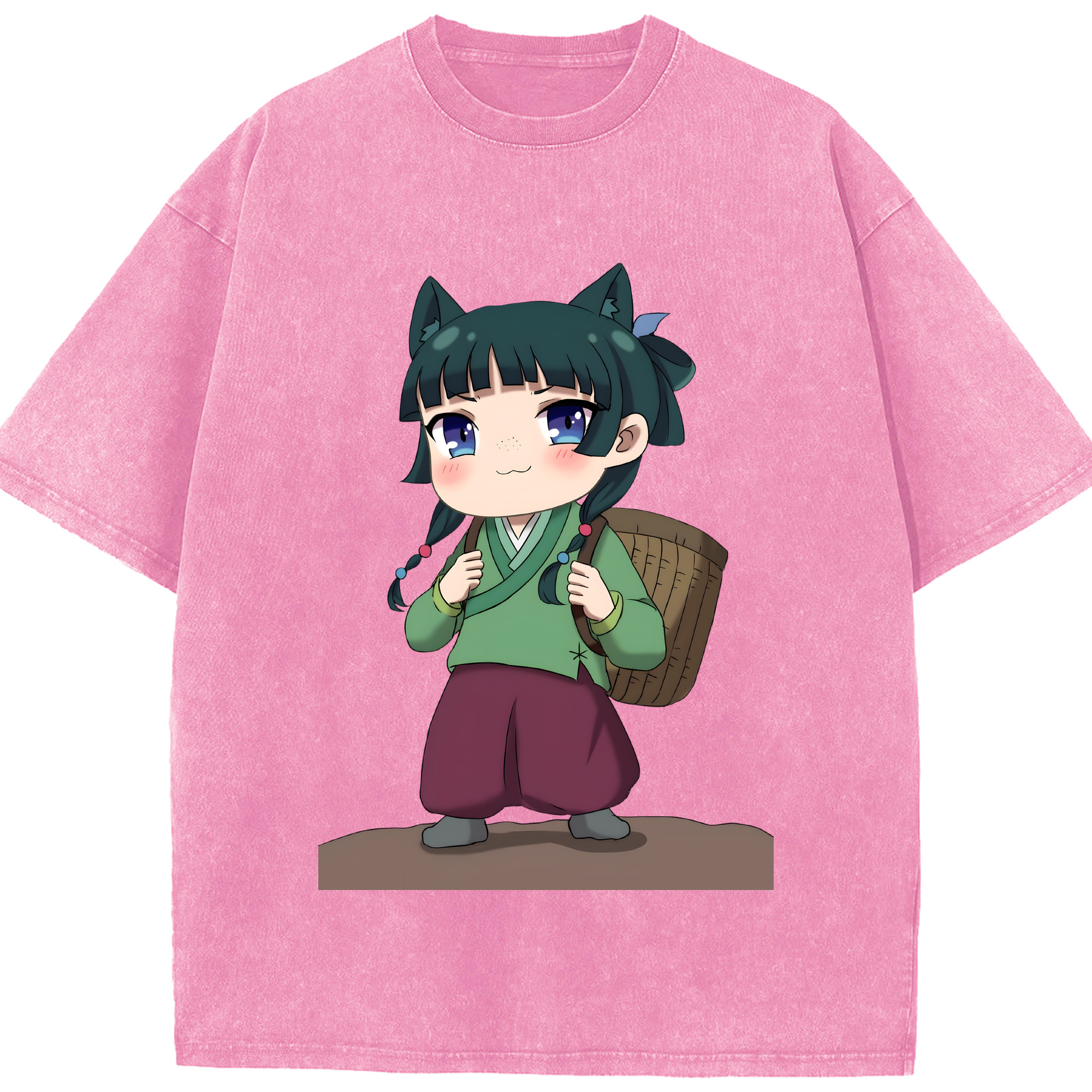 （画像用） 薬屋のひとりごと The Apothecary Diaries 綿100% ヴィンテージ風 半袖Tシャツ（フロントプリント）